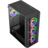 GUNMANSA Aerocool Prism ARGB Black Mid tower case - 120mm ARGB Fan x 4; 6-port ARGB control hub - ATX - 2x 2.5'' or 2x3.5'' - 360 Radiato
