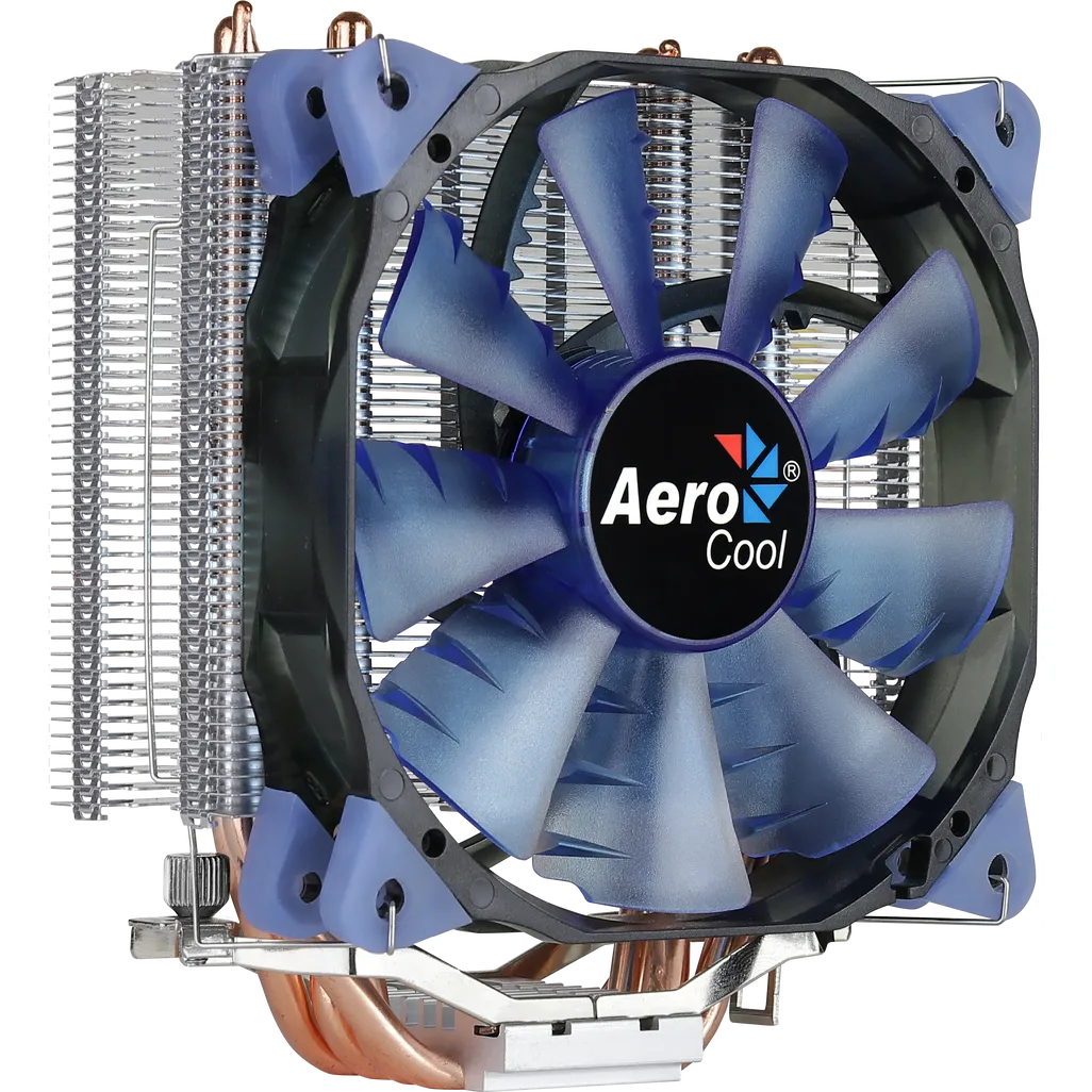GUNMANSA Aerocool Verkho 4 Lite CPU Air Cooler - Aluminum - (TDP) up to 125W - Blue LED - LGA 1700/1200/115X AM4/AM5.