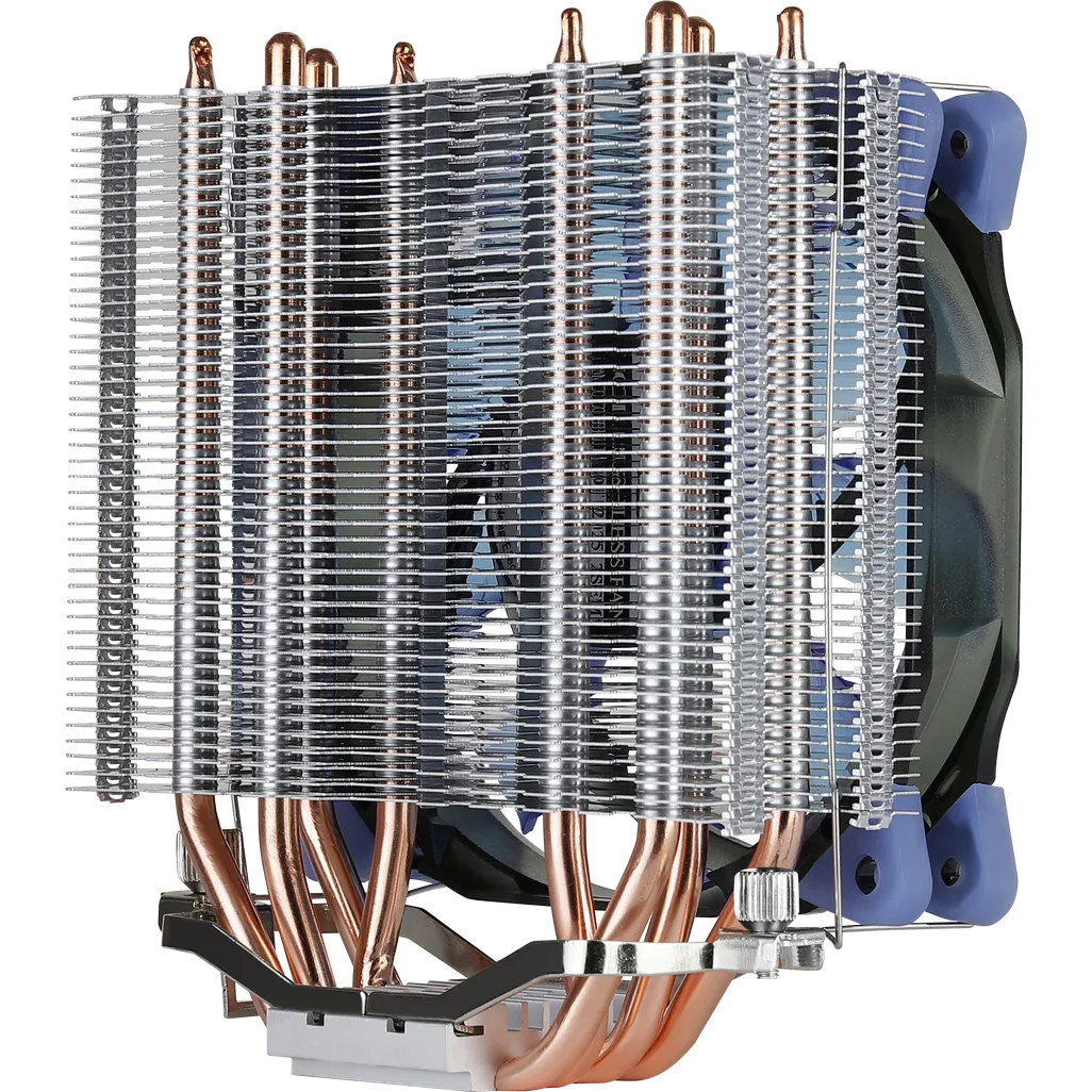 GUNMANSA Aerocool Verkho 4 Lite CPU Air Cooler - Aluminum - (TDP) up to 125W - Blue LED - LGA 1700/1200/115X AM4/AM5.
