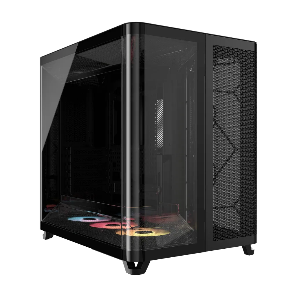 GUNMANSA AIR 5400 RS-R ARGB Triple Chamber Mid-Tower PC Case ; 3x Fans Included; 2x 2.5'' ; 1x 3.5'' Black