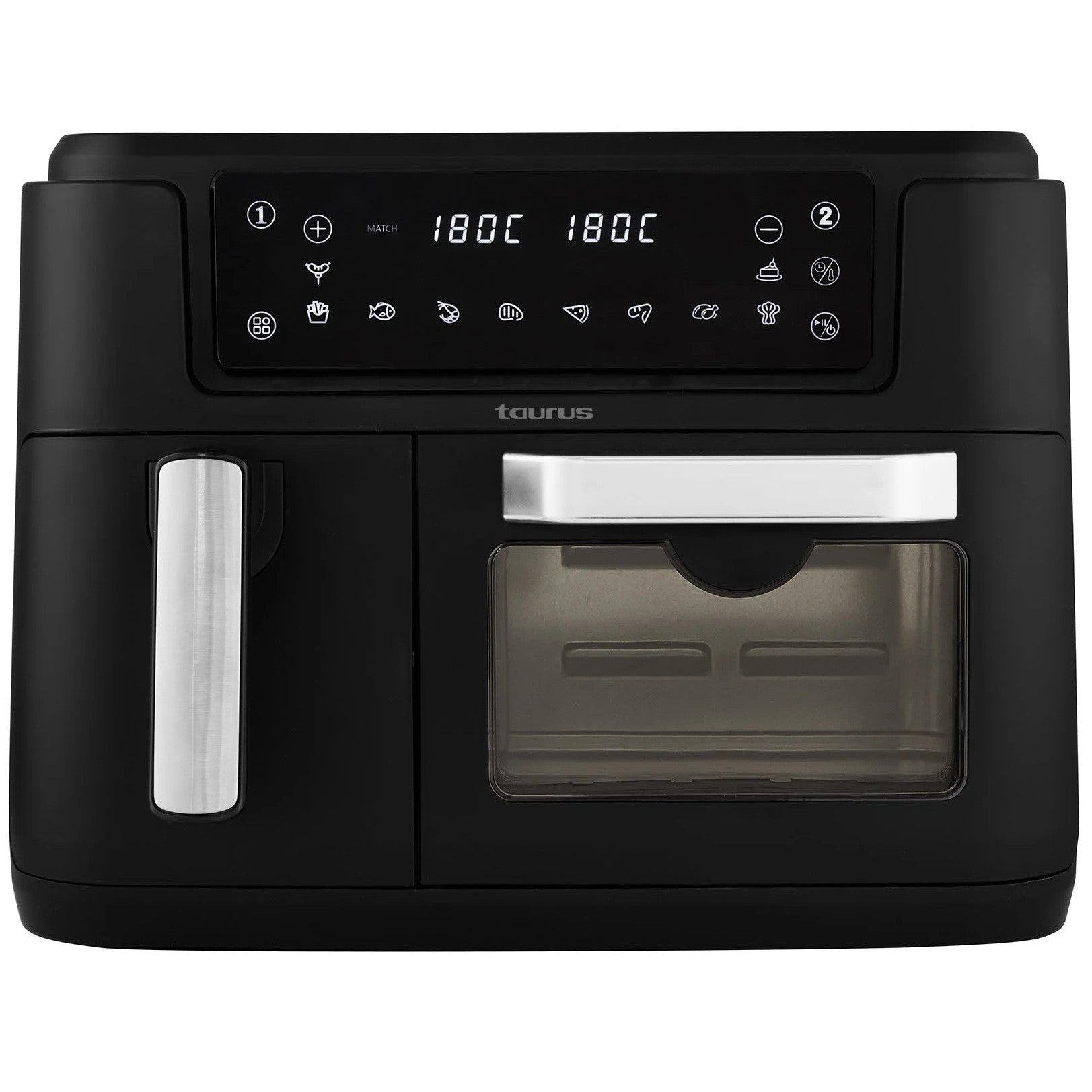 GUNMANSA Air Fryer Dual Zone Digital Non-Stick Black 9.5L 2400W Duo