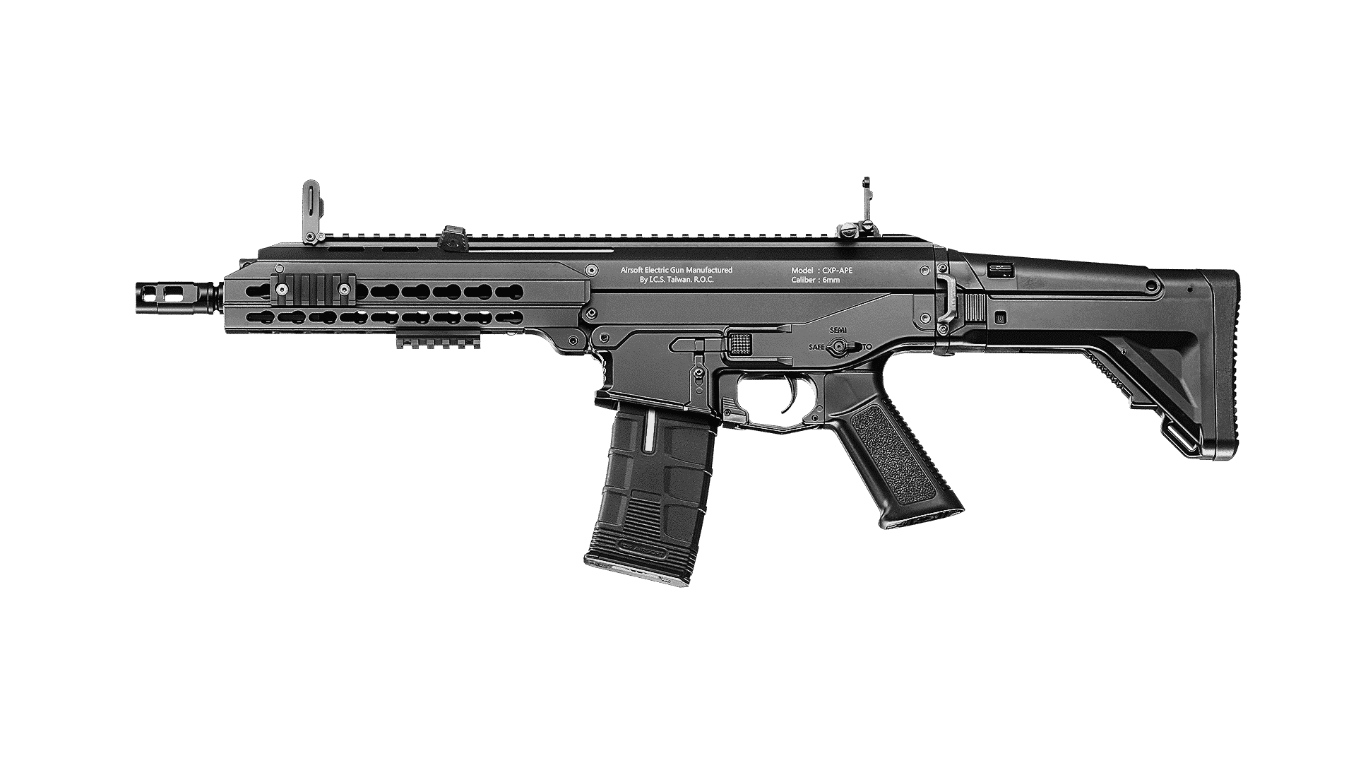 GUNMANSA Airsoft AEG Rifle ICS CXP-APE SF1 Airsoft Rifle (AEG|Full-Semi Auto|300)