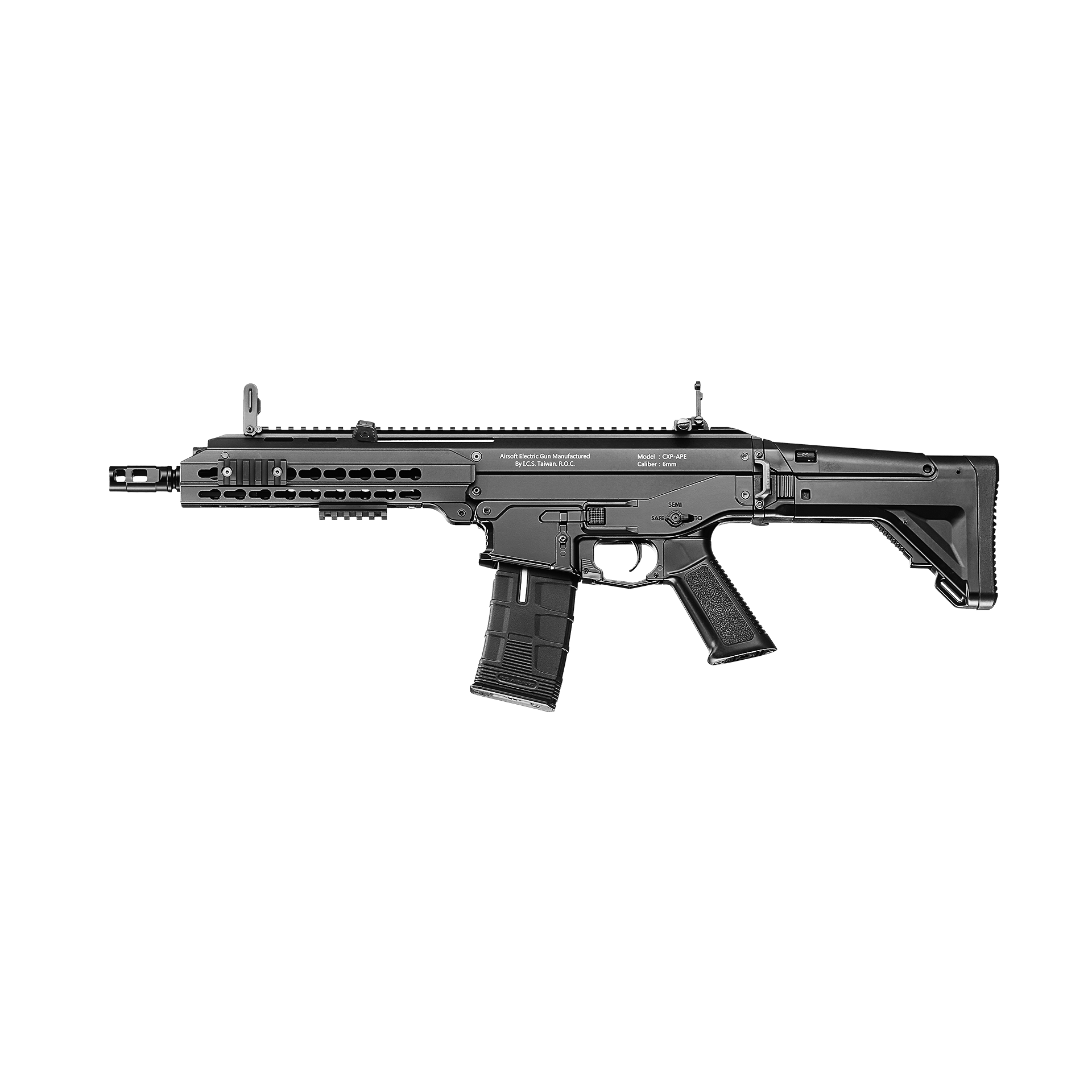 GUNMANSA Airsoft AEG Rifle ICS CXP-APE SF1 Stock-BK Airsoft Rifle