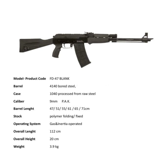 GUNMANSA AK 103 BLANK/PEPPER RIFLE