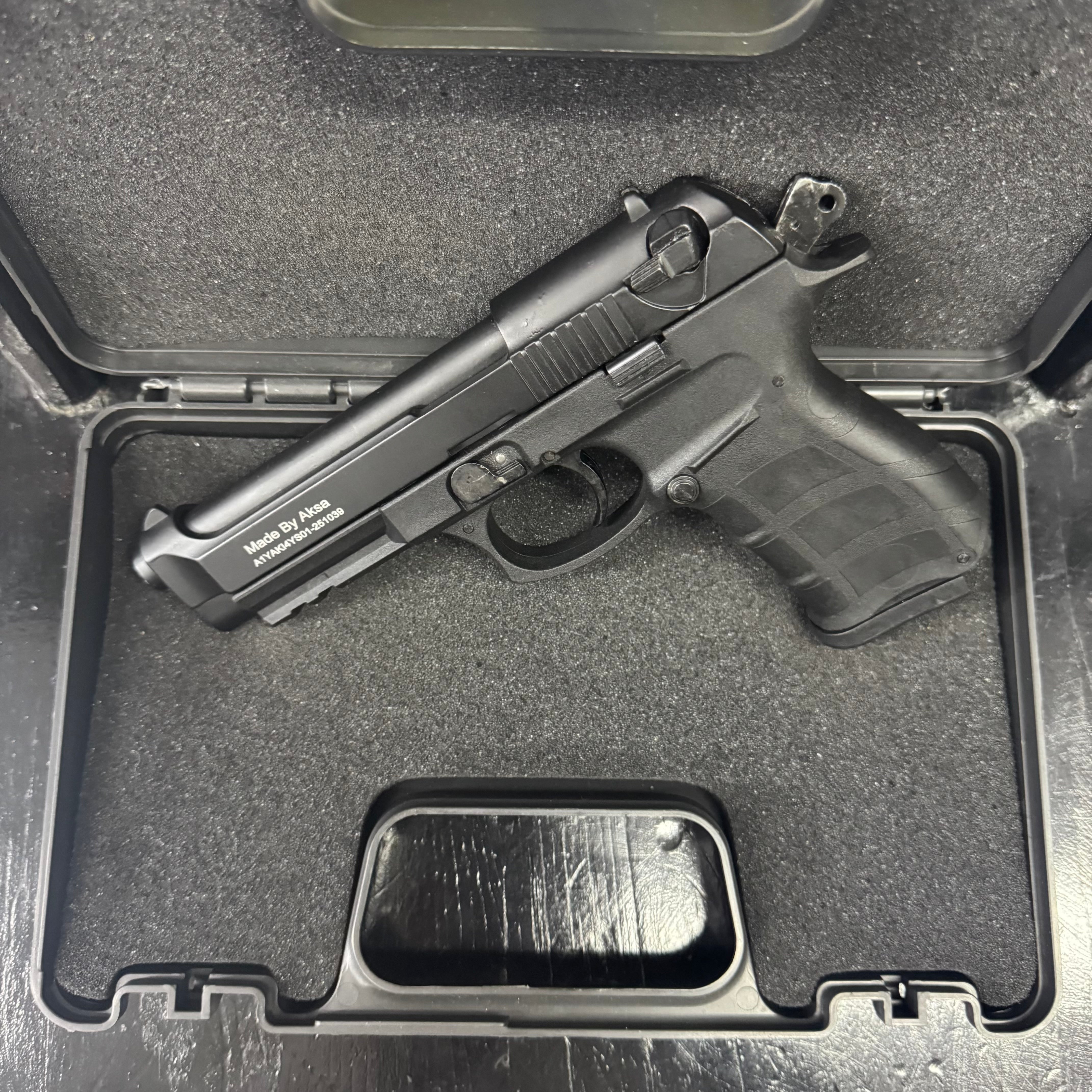 GUNMANSA AKSA AK18-K11 Black Blank/Pepper Gun (Semi Auto|14+1|9mm PAK)