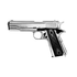 GUNMANSA AKSA AK1911 Chrome|Black Blank/Pepper Gun (Semi Auto/9+1/9mm PAK) - GSA