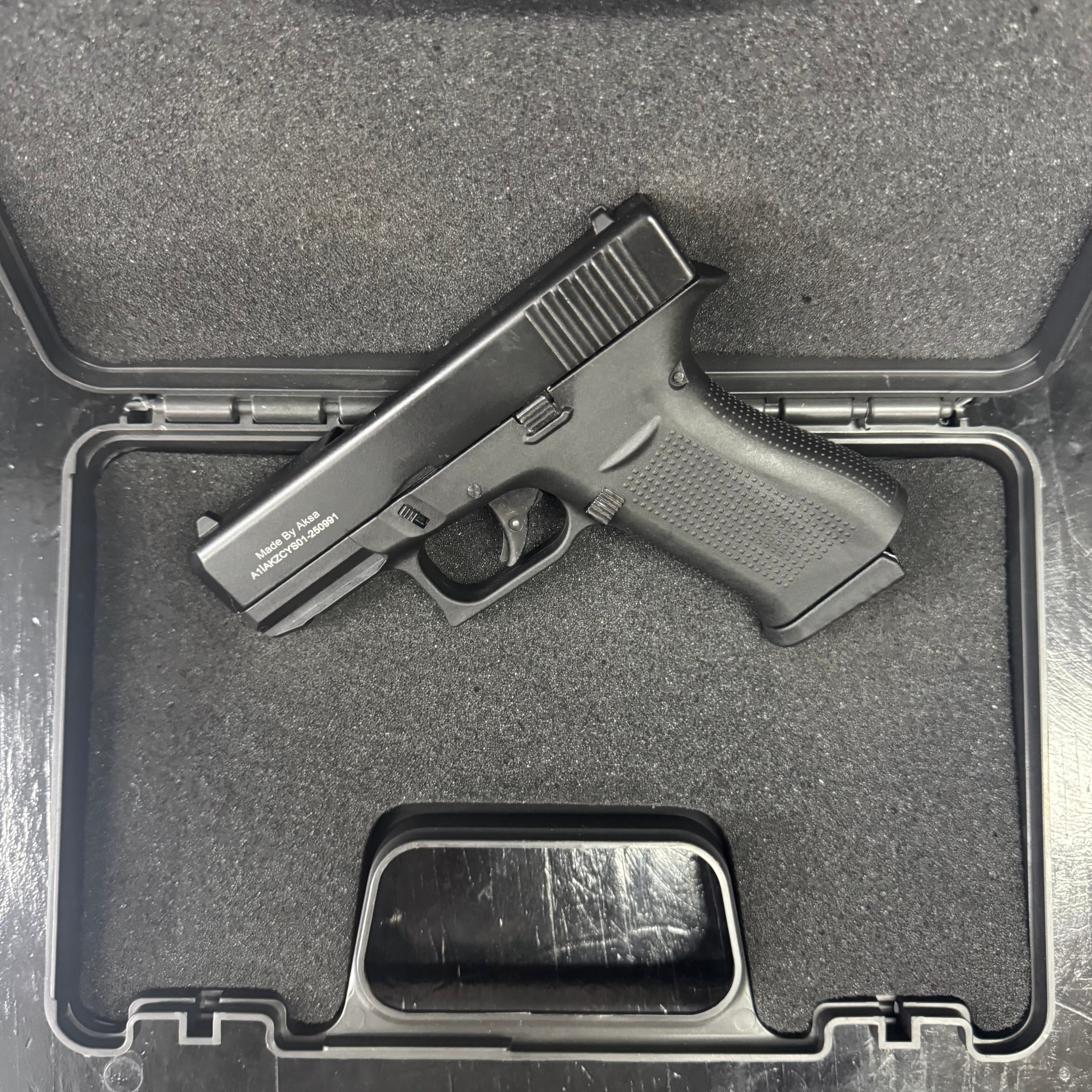 GUNMANSA AKSA AK22 Black Glock Blank/Pepper Gun (Semi Auto|10+1|9mm PAK)