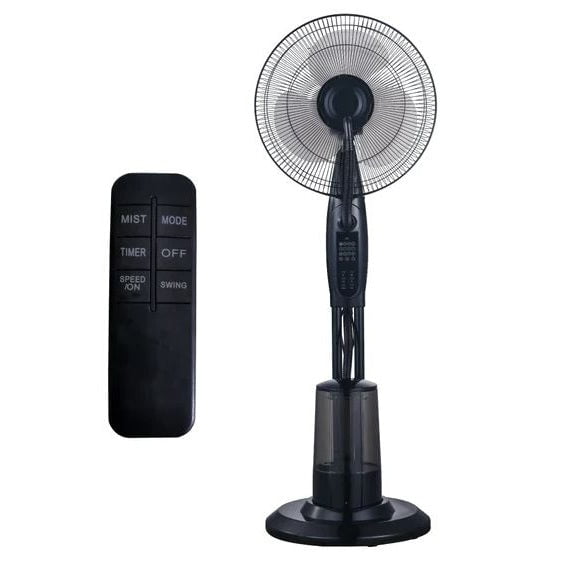 GUNMANSA Alva Air 40cm Pedestal Mist Fan Black with remote