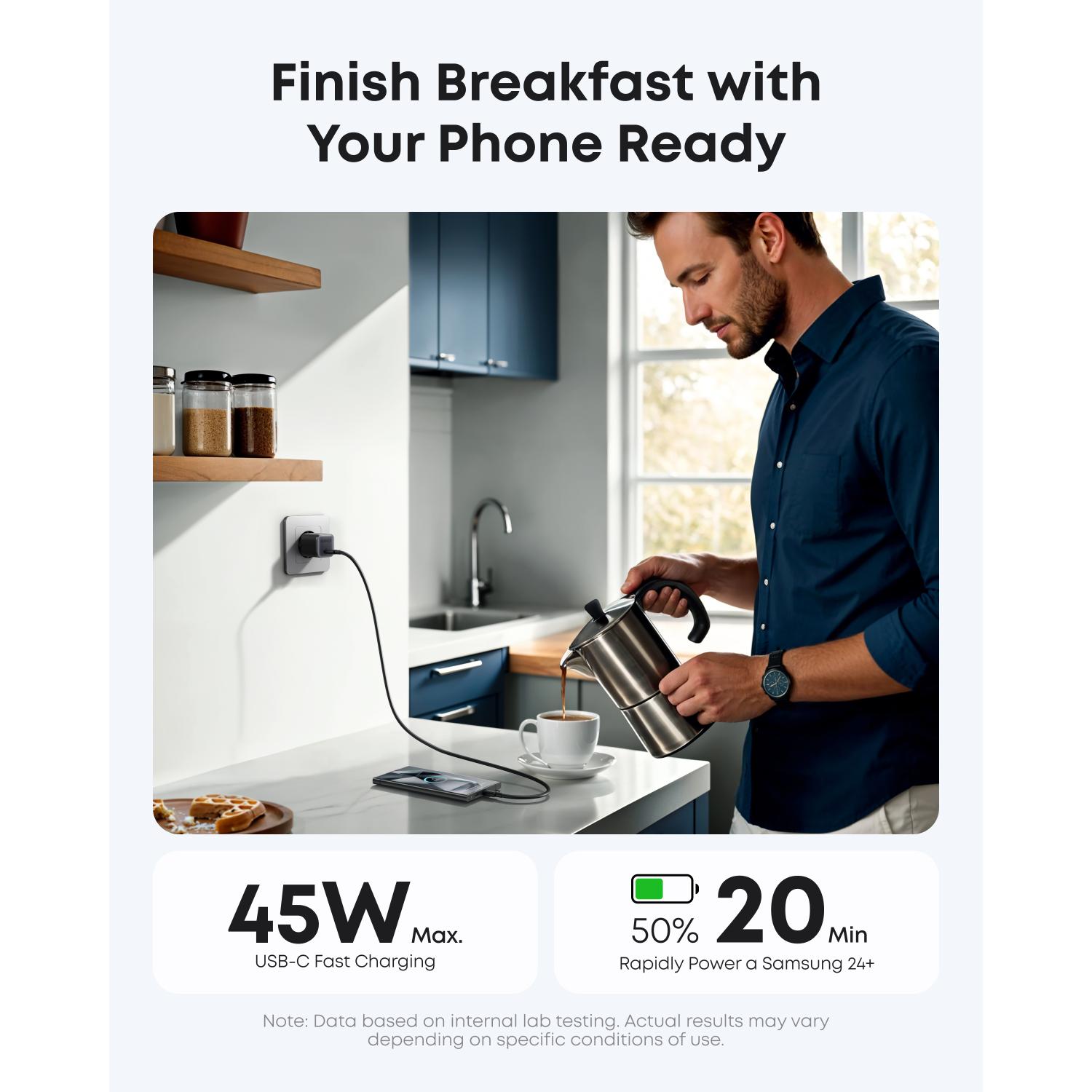 GUNMANSA Anker 1 Port Nano PD Wall Charger 45W - Black