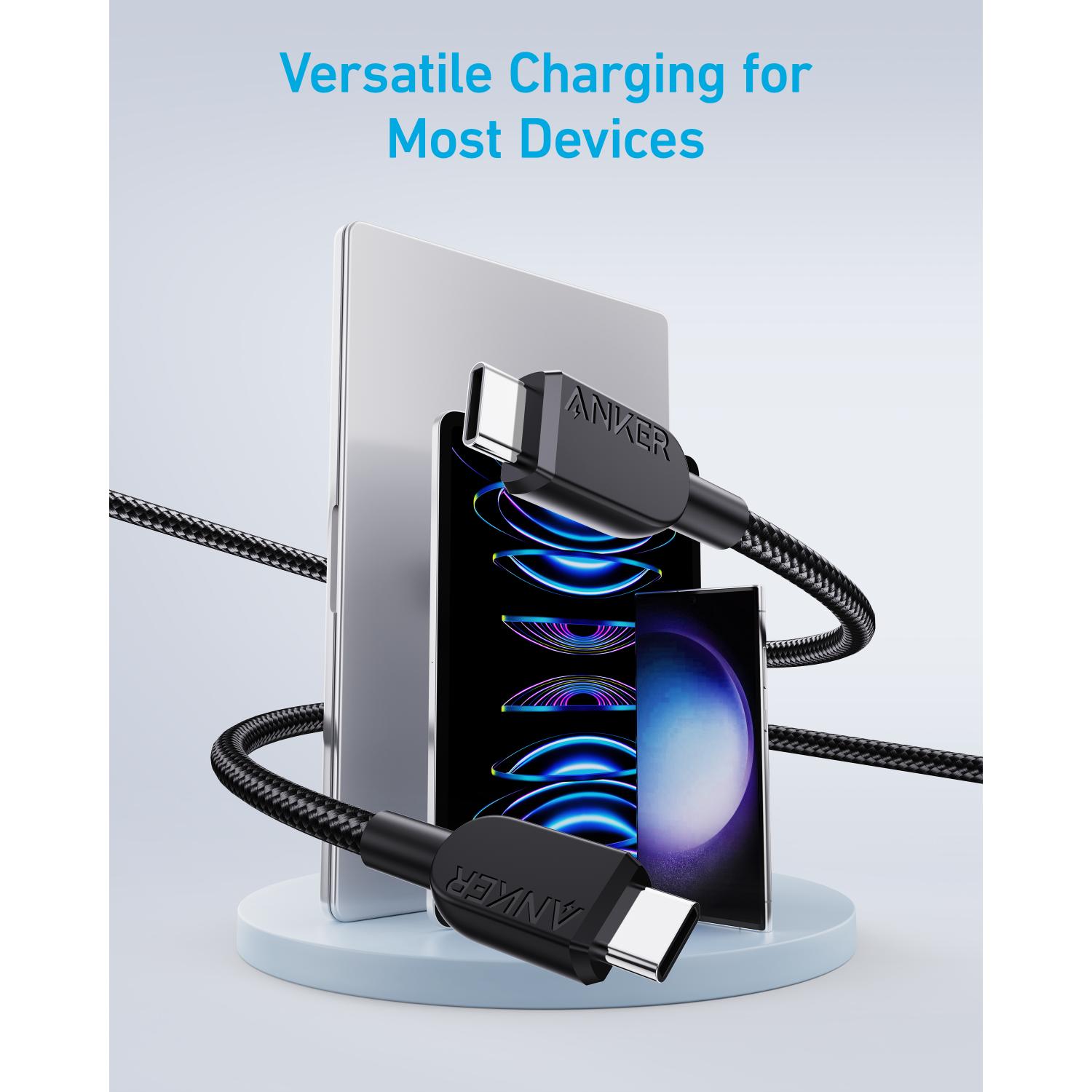 GUNMANSA Anker 310 USB-C To USB-C Cable 60W 1.8M Cable - Black