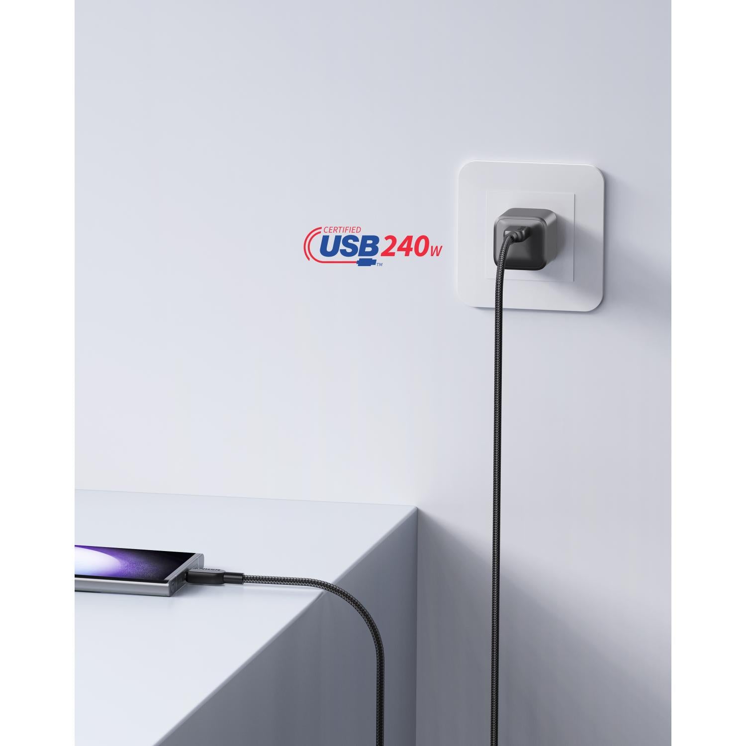 GUNMANSA Anker 310 USB-C To USB-C Cable 60W 1.8M Cable - Black