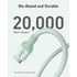 GUNMANSA Anker 544 Bio-Based USB C-USB C Cable Fast Charging 140W 0.9M Cable - Green