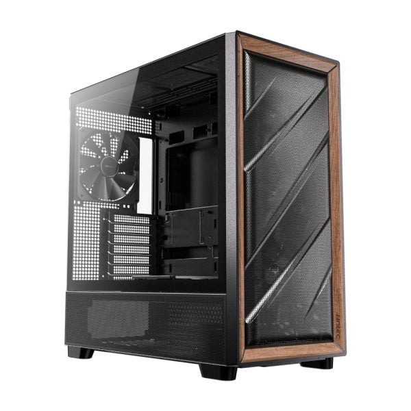 GUNMANSA Antec FLUX ATX WOOD Mid Tower Gaming Chassis – Black