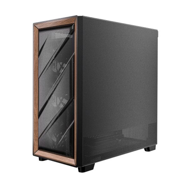 GUNMANSA Antec FLUX ATX WOOD Mid Tower Gaming Chassis – Black