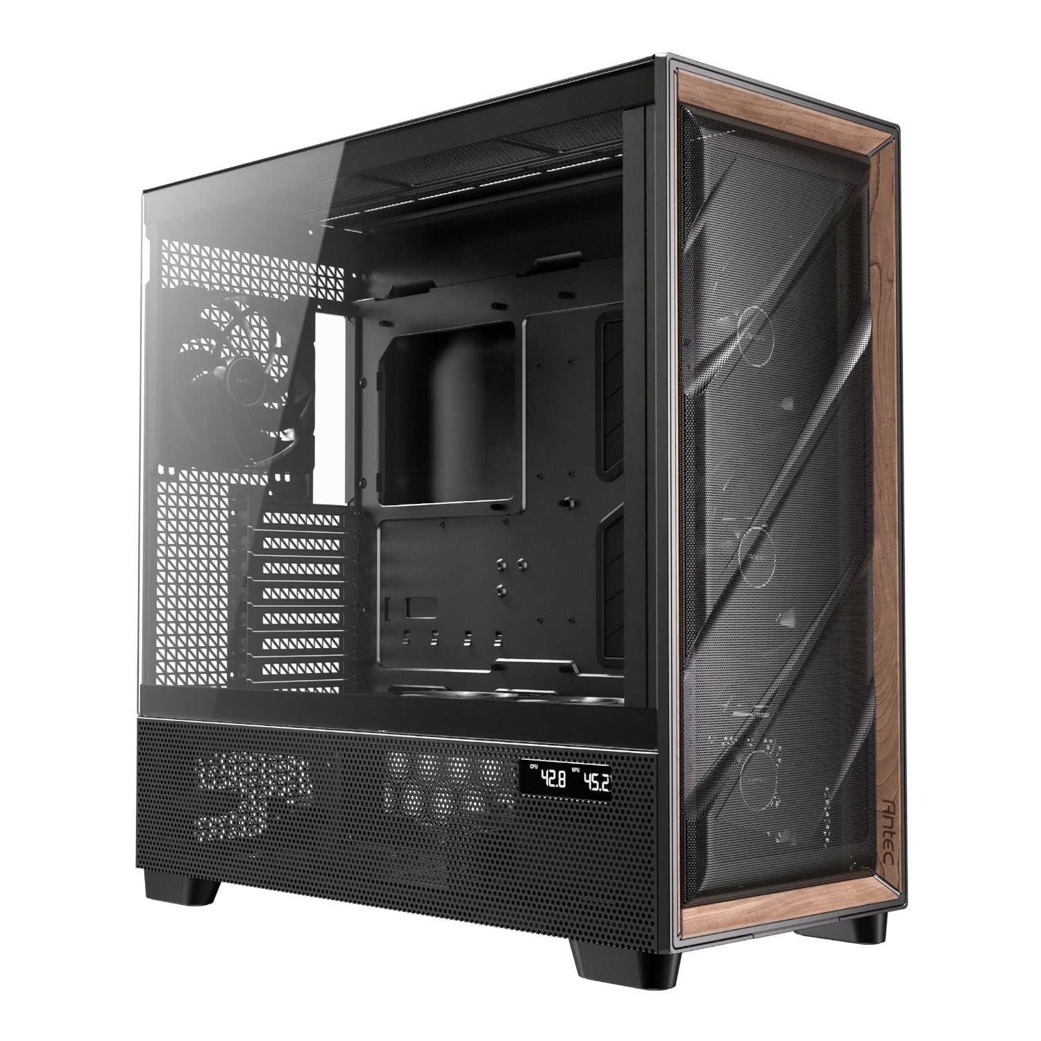 GUNMANSA Antec FLUX PRO E-ATX Full Tower Gaming Chassis – Black