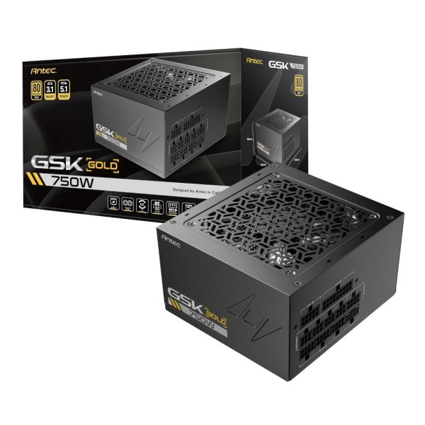 GUNMANSA Antec GSK 750W PCIe 5.1 Gen5 80 PLUS Gold Fully Modular Power Supply