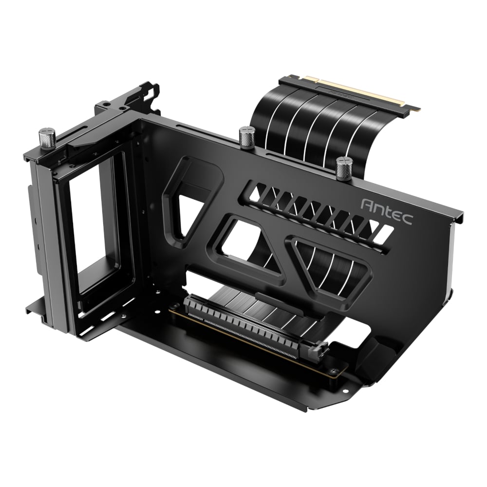 GUNMANSA Antec SHIFT Vertical GPU Bracket with PCIe 4.0 Riser Cable – Black