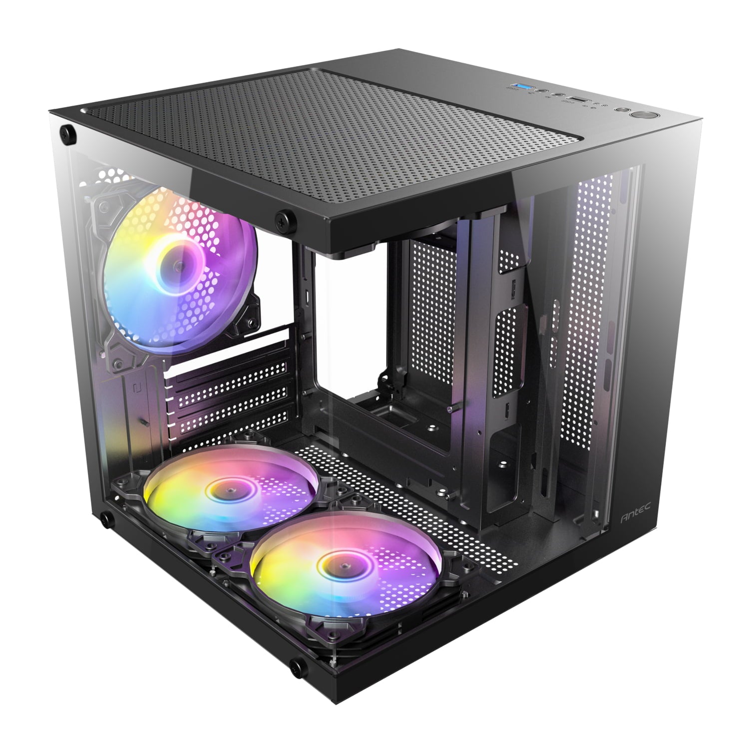 GUNMANSA Antec VCX10M ARGB Micro-ATX | ITX Mini-Tower Gaming Chassis - Black