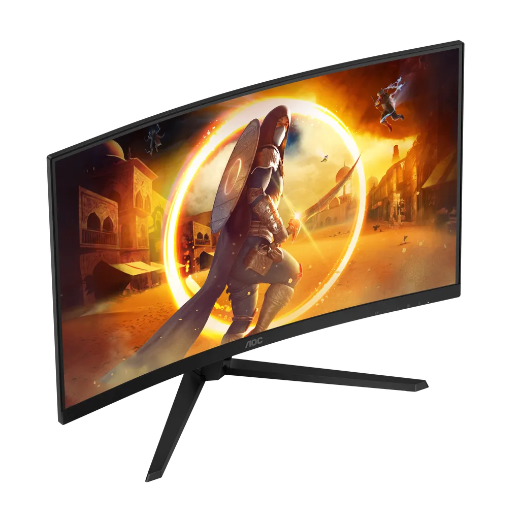 GUNMANSA AOC G4 CQ32G4VE, 81.3 cm (32"), 2560 x 1440 pixels, Quad HD, LCD, 0.5 ms, Black, Grey