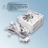 GUNMANSA Apevia ATX-PR1000W-WH PCIE 5.0 & ATX 3.0 Prestige 1000W 80+ Gold Rated, PCIE 5.0 / Gen 5 12VHPWR Connector, Active PFC ATX Gaming Power Supply White