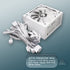 GUNMANSA Apevia ATX-PR850W-WH PCIE 5.0 & ATX 3.0 Prestige 850W 80+ Gold Rated, PCIE 5.0 / Gen 5 12VHPWR Connector, Active PFC ATX Gaming Power Supply White