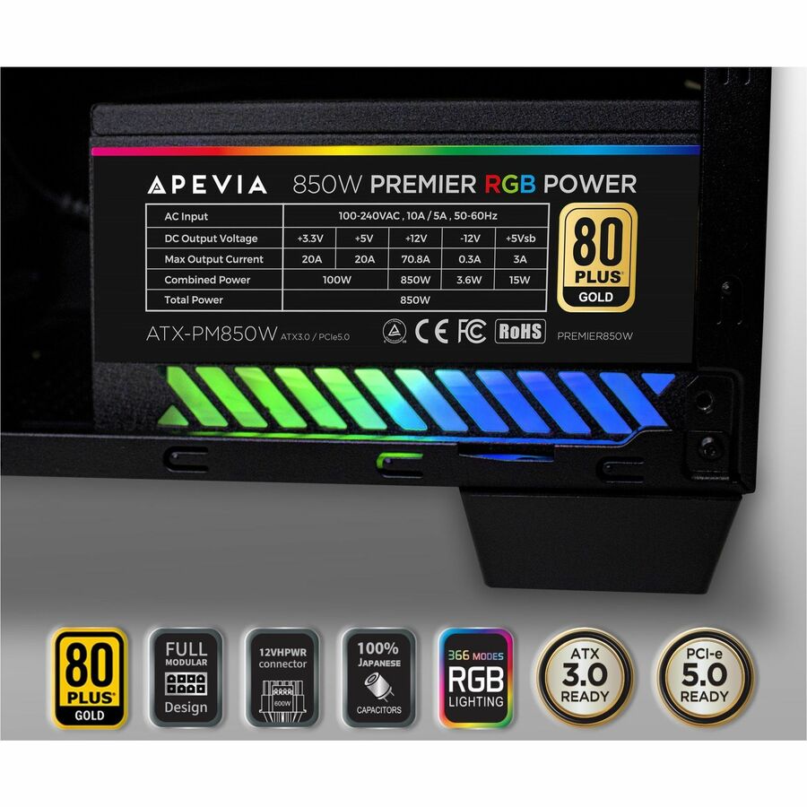 GUNMANSA Apevia Premier 850W Power Supply
