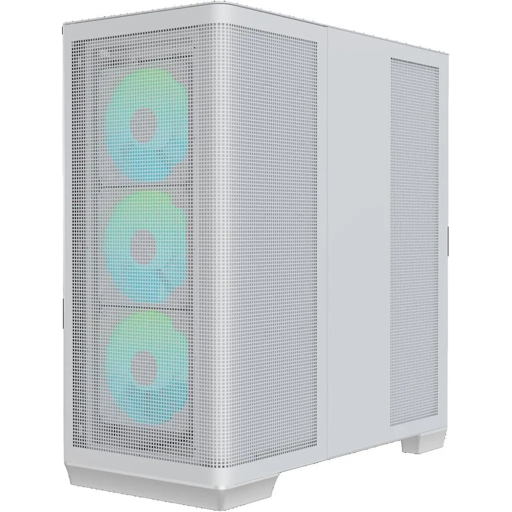 GUNMANSA APNX C1-R premium White mid-tower ATX case - 4x PWM ARGB Fan Included - 3x2.5'' or 3x 3.5'' - 360mm radiator - BTF Compatible.