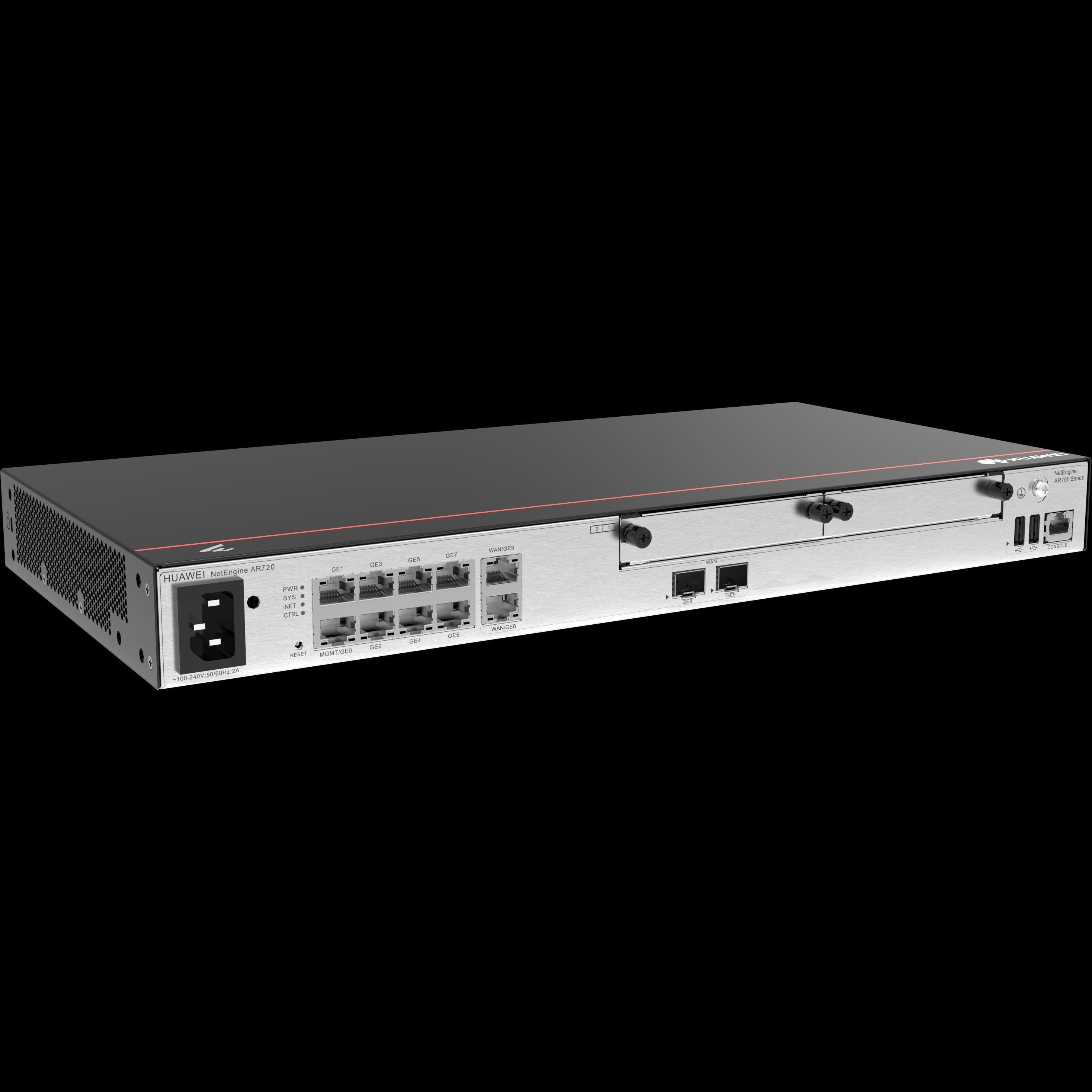 GUNMANSA AR720 2*GE combo WAN 8*GE LAN 2*USB 2*SIC  up to 1200 users forwarding performance 6Gbps