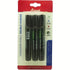 GUNMANSA Artwell 3 Pack Permanent Double Black Marker