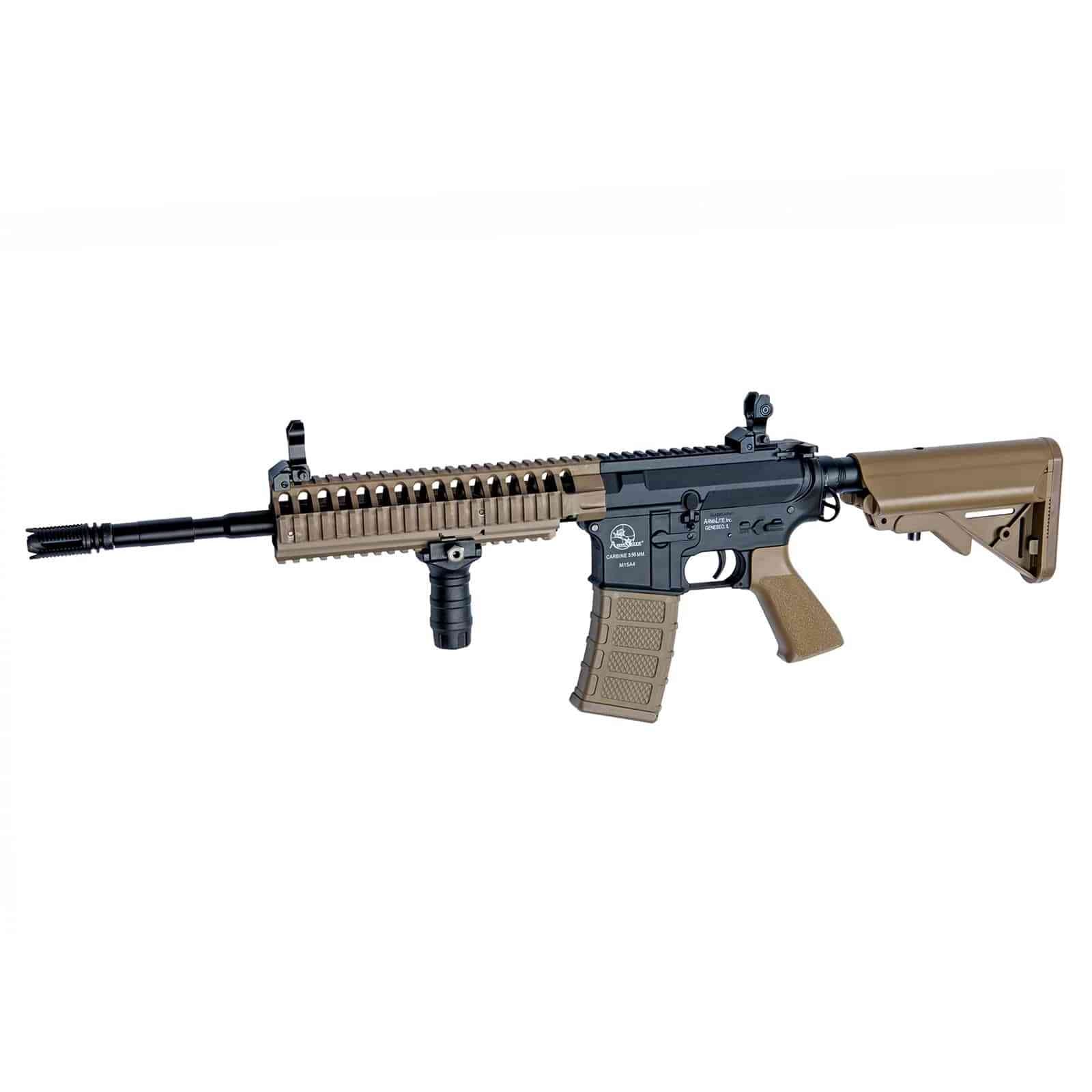 GUNMANSA ASG AEG SLV ARMALITE M15 RANGER TAN AIRSOFT RIFLE