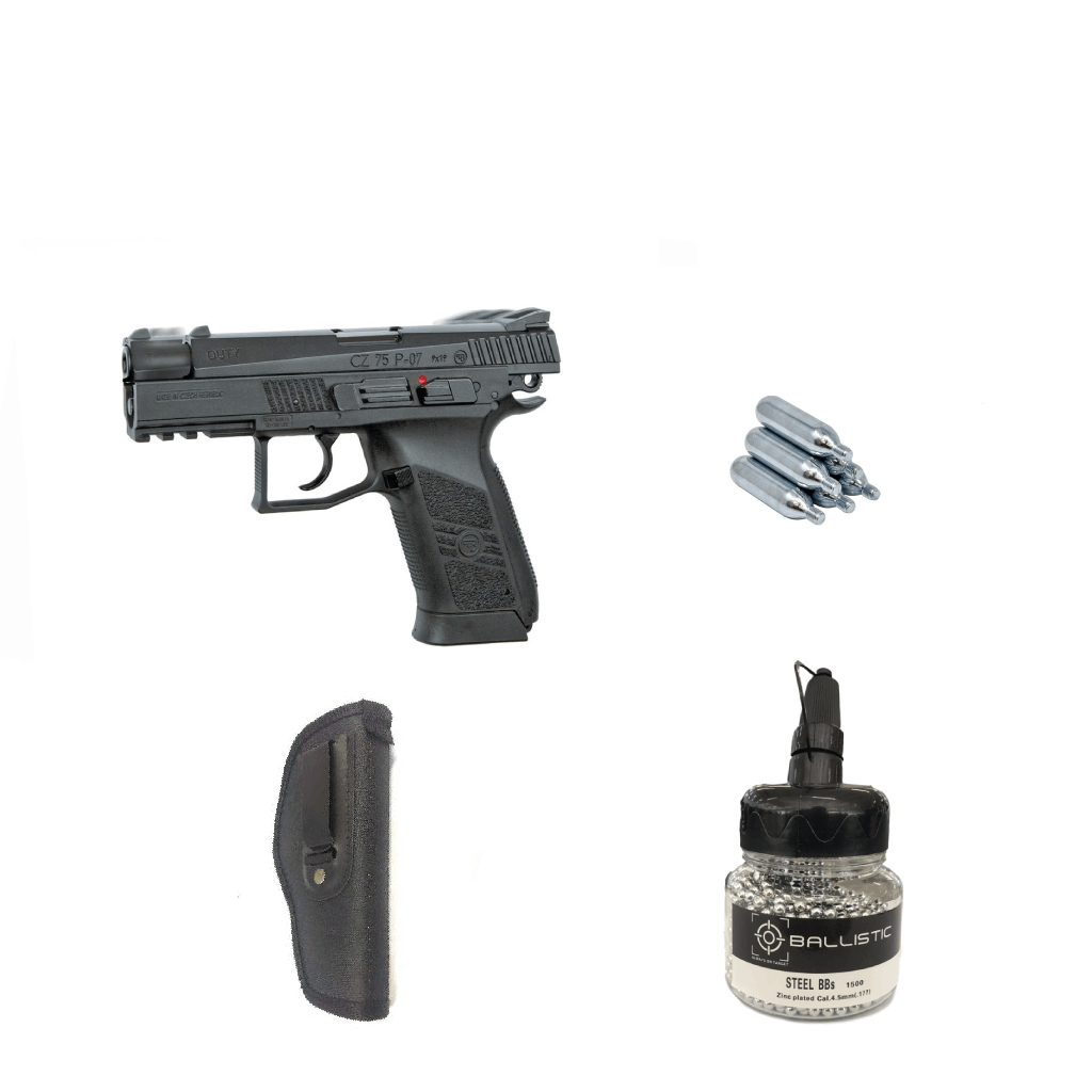 GUNMANSA ASG CZ 75 P07 Duty Combo 4.5mm CO2 BB Pistol (GNB) – 16726