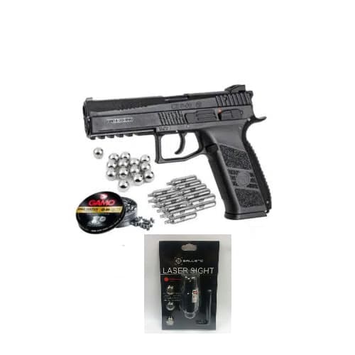 GUNMANSA ASG CZ P09 4.5MM Pellet Pistol - COMBO 2