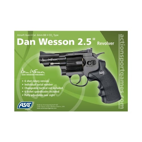GUNMANSA ASG Dan Wesson 2.5 Airsoft Revolver Black – 17175