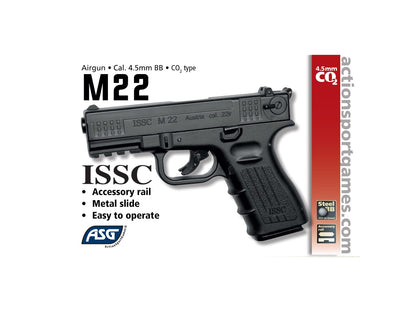 GUNMANSA ASG ISSC M22 Gas Gun (Semi Auto|NBB|CO2|18 Rounds|393 FPS|2.5J|4.5mm BB) 19802