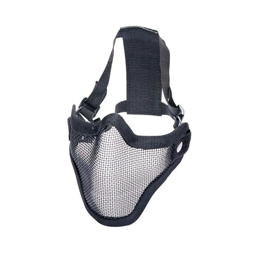 GUNMANSA ASG METAL AIRSOFT MESH MASK, LOWER HALF, BLACK - 17316