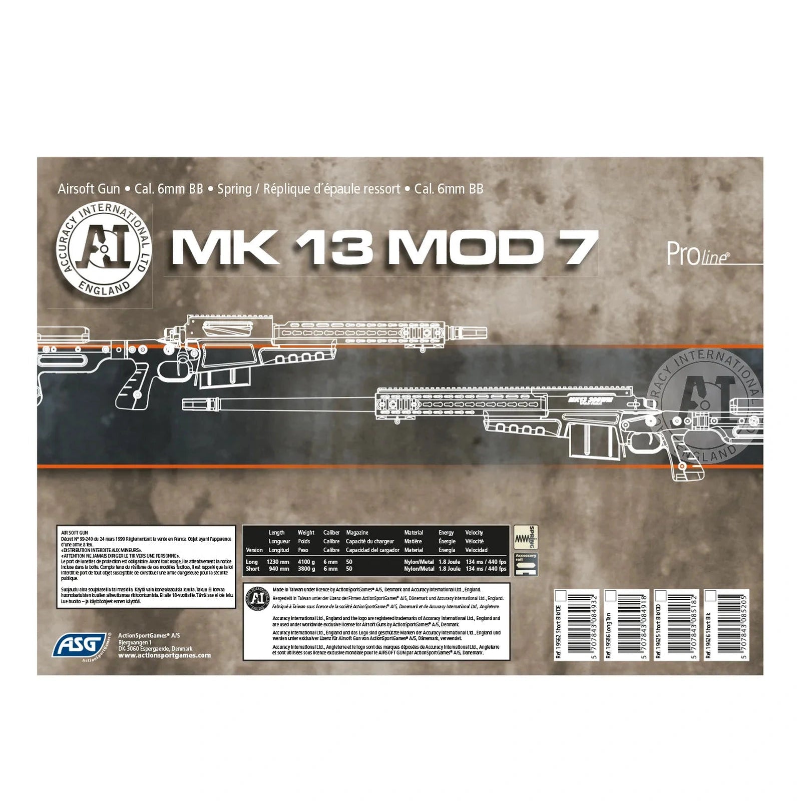 GUNMANSA ASG MK13 Compact Airsoft Sniper (Bolt Action|50) 19626