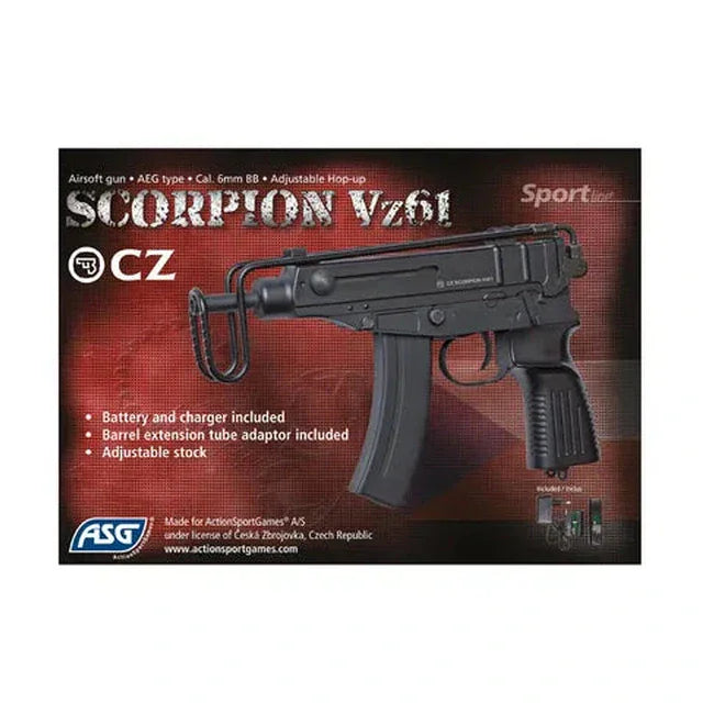 GUNMANSA ASG Scorpion VZ61 Airsoft SMG (AEG|Full-Semi Auto|NBB|85) 16529