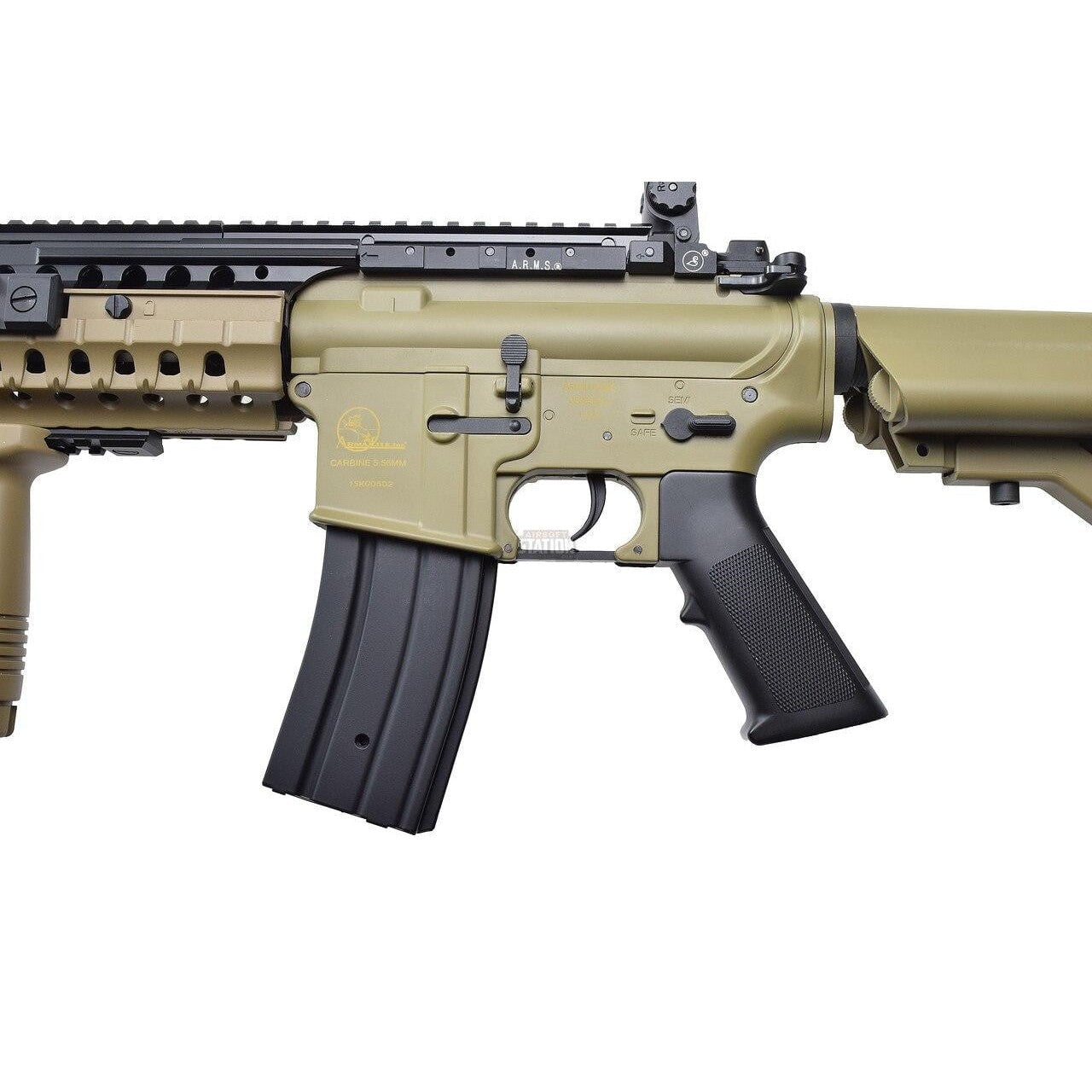 GUNMANSA ASG SLV Armalite M15 Ranger Tan Airsoft Rifle (AEG|Full-Semi Auto|300)