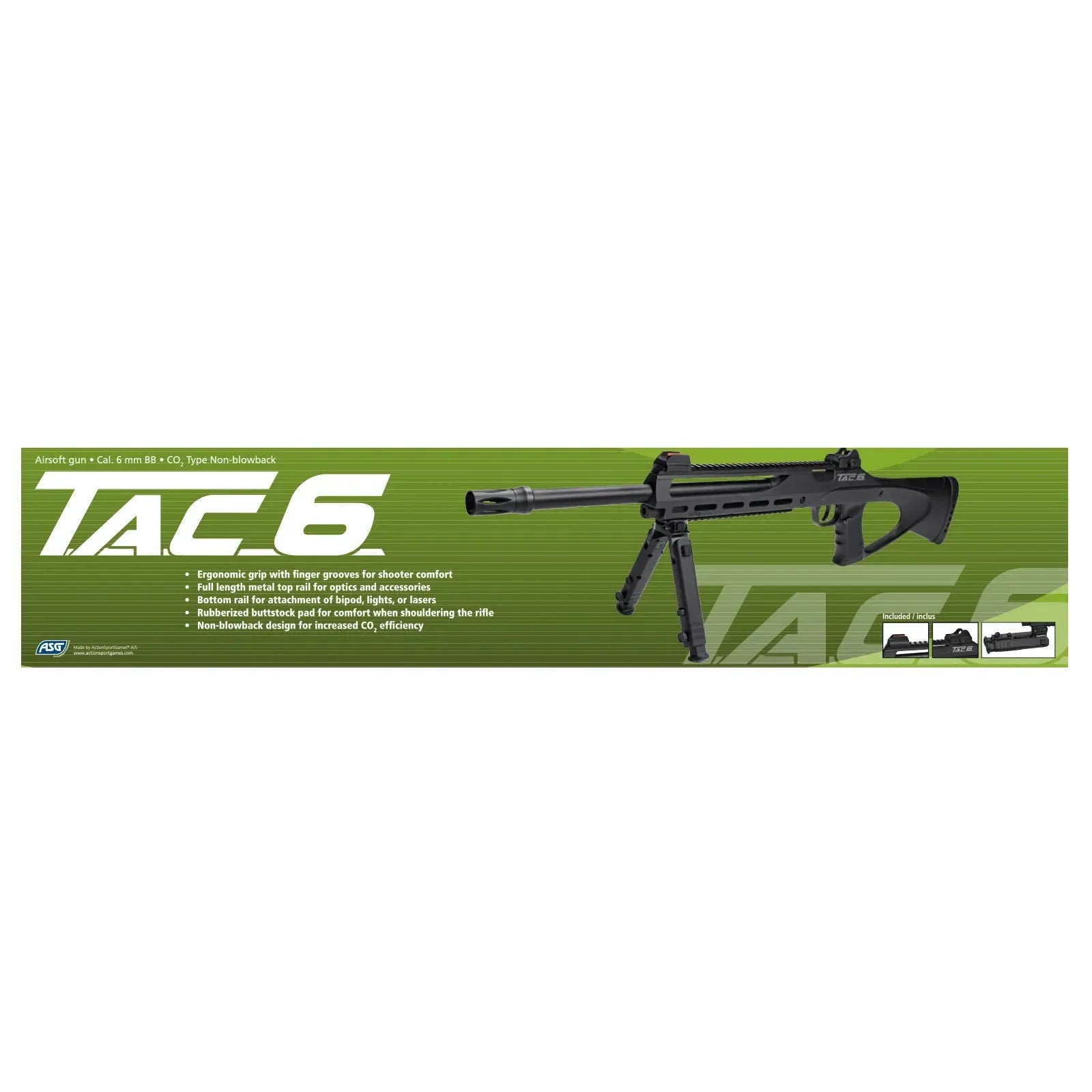GUNMANSA ASG TAC 6 Airsoft Sniper (CO2|Semi Auto|15) 18105