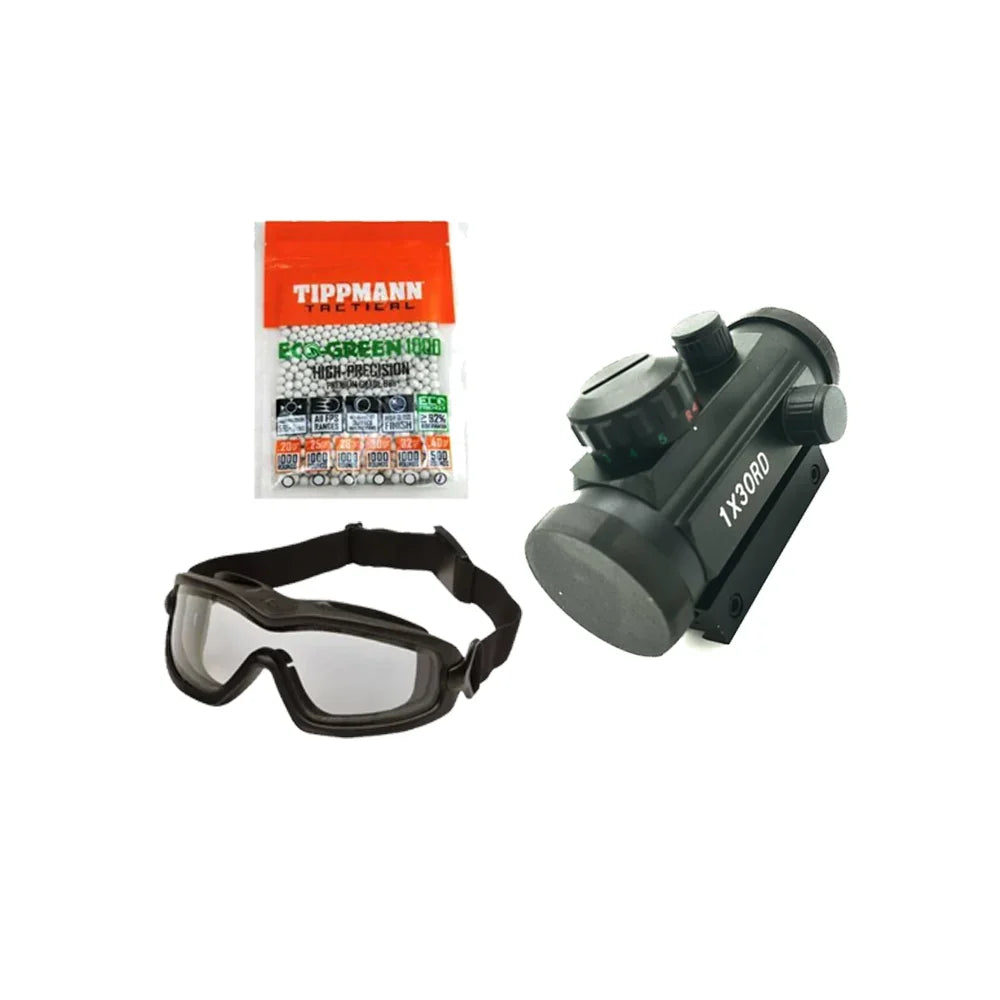 GUNMANSA ASG Tactical Protective Goggles Clear – 17009 with BBS Combo
