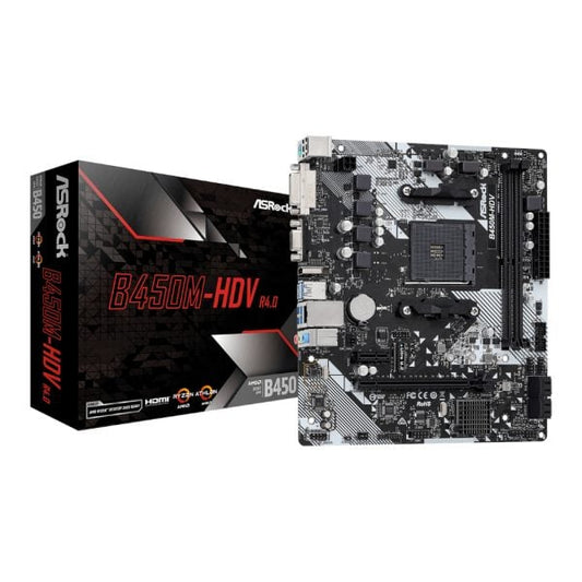 GUNMANSA ASRock B450M-HDV R4.0 AMD AM4 M-ATX Motherboard