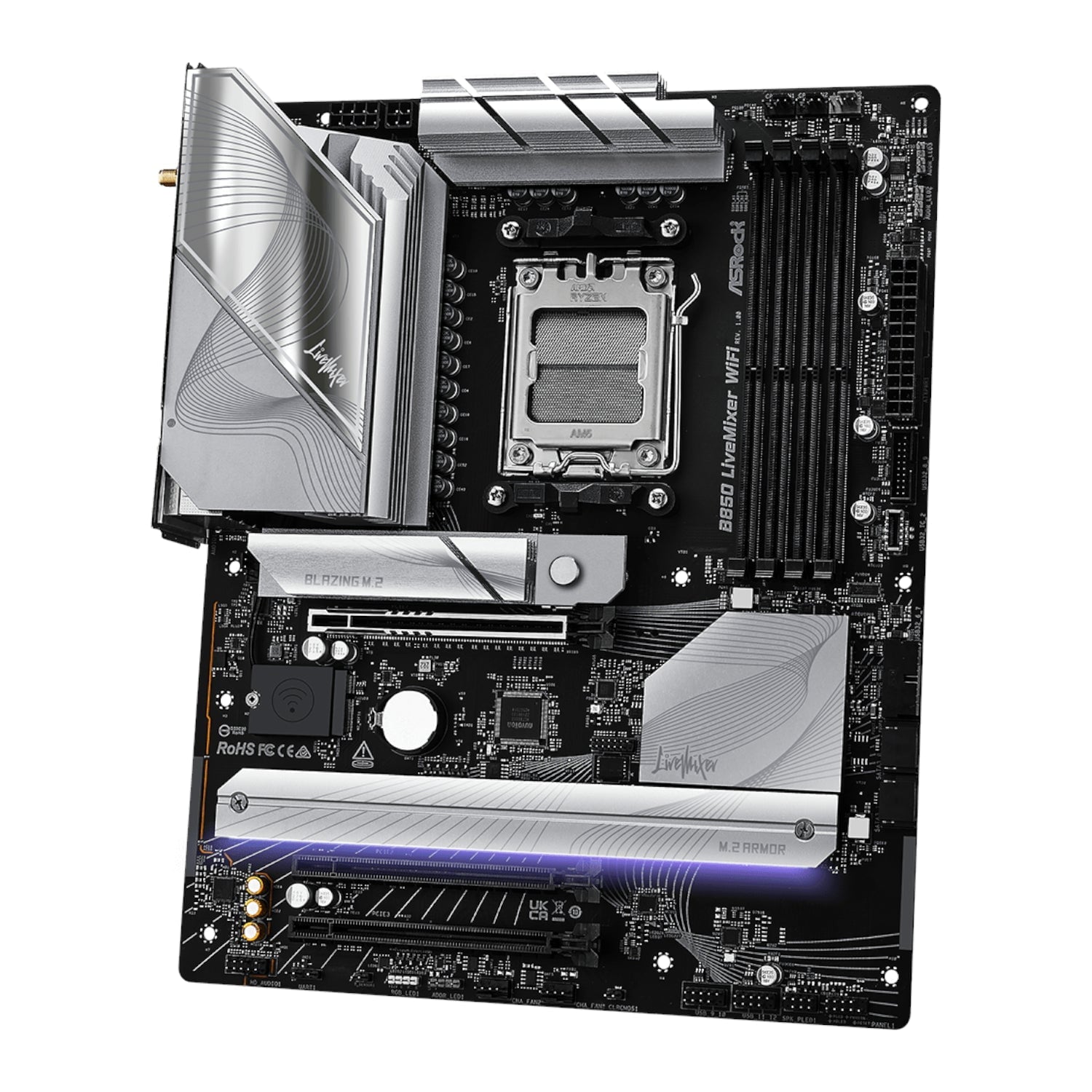 GUNMANSA ASRock B850 LiveMixer WiFi AM5 ATX Gaming Motherboard