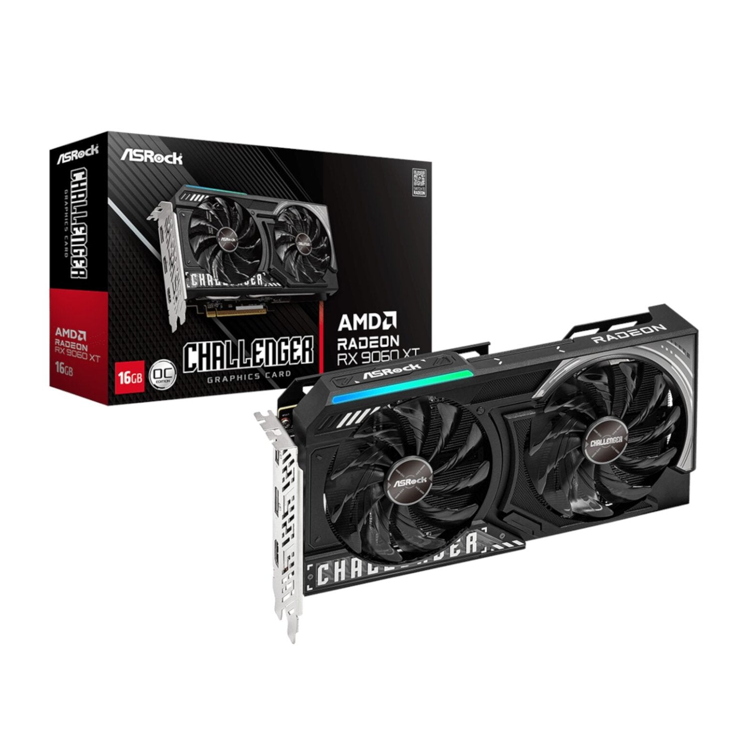 GUNMANSA ASRock Radeon RX 9060 XT Challenger 16GB OC Graphics Card (RDNA™ 4, PCIe 5.0)