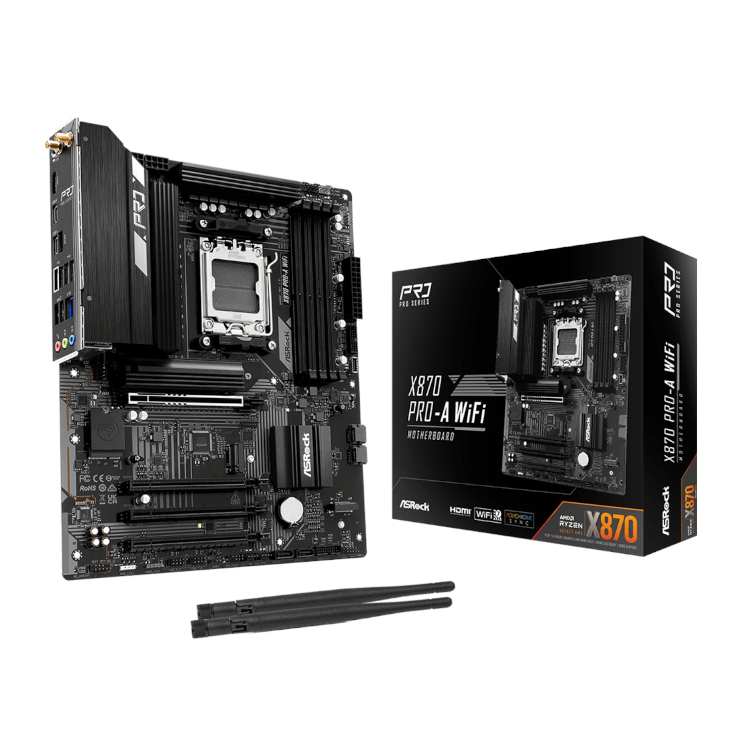 GUNMANSA ASRock X870 A-Pro WiFi AMD AM5 ATX Gaming Motherboard