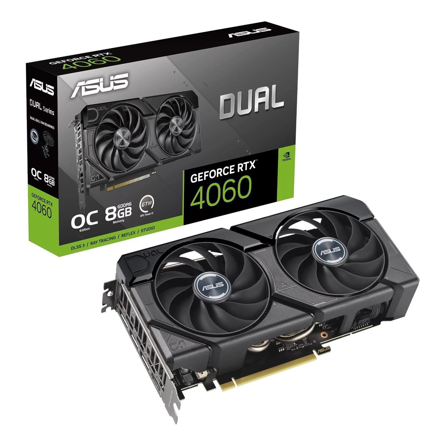 GUNMANSA Asus Dual GeForce RTX 4060 EVO OC 8G GDDR6 Graphics Card