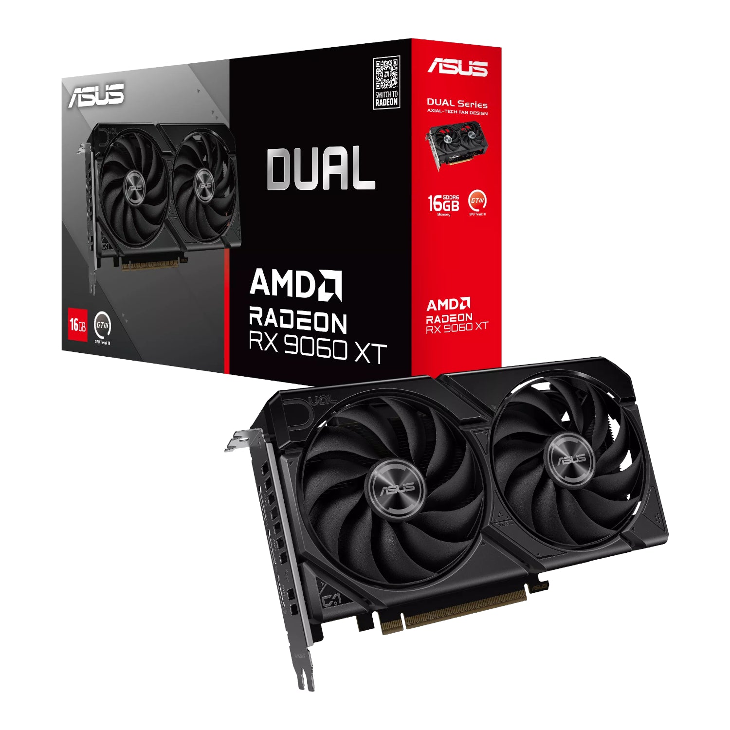 GUNMANSA Asus Dual Radeon RX 9060 XT 16GB GDDR6 Graphics Card