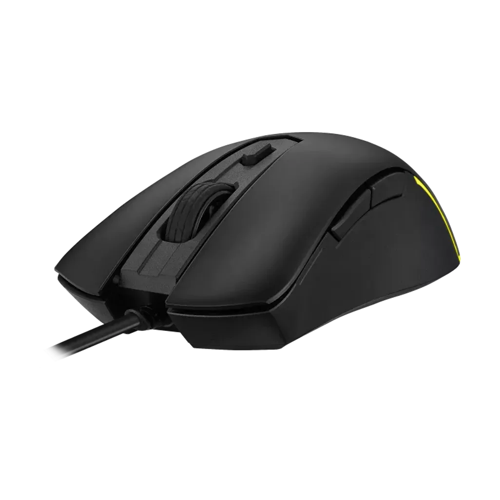 GUNMANSA ASUS Gaming mouse/Wired/USB 2.0/Aura Sync/Win10/IP56/11/123x68x40mm/59g w/o cable/BLK/6 buttons/Switch: 60million