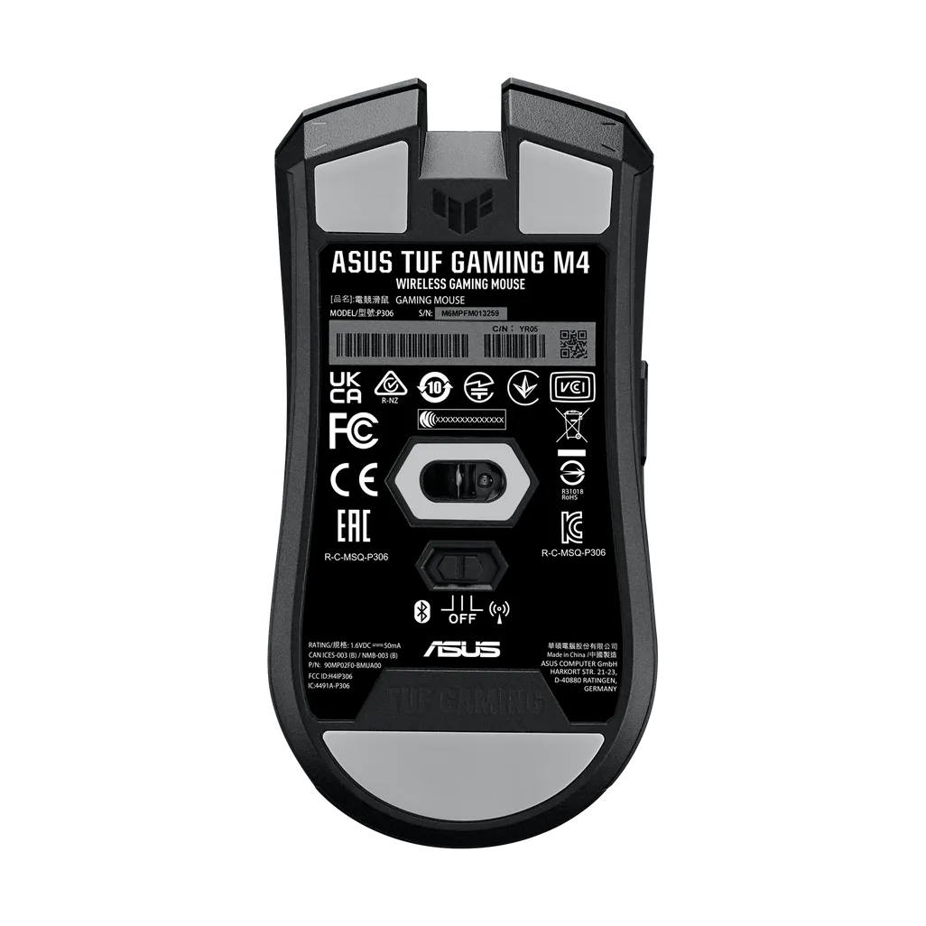 GUNMANSA ASUS Gaming mouse/Wireless/BT5.1/RF2.4Ghz/Win10/11/Battery:AAorAAA/Switch: 60million/126x63.5x39.6mm/