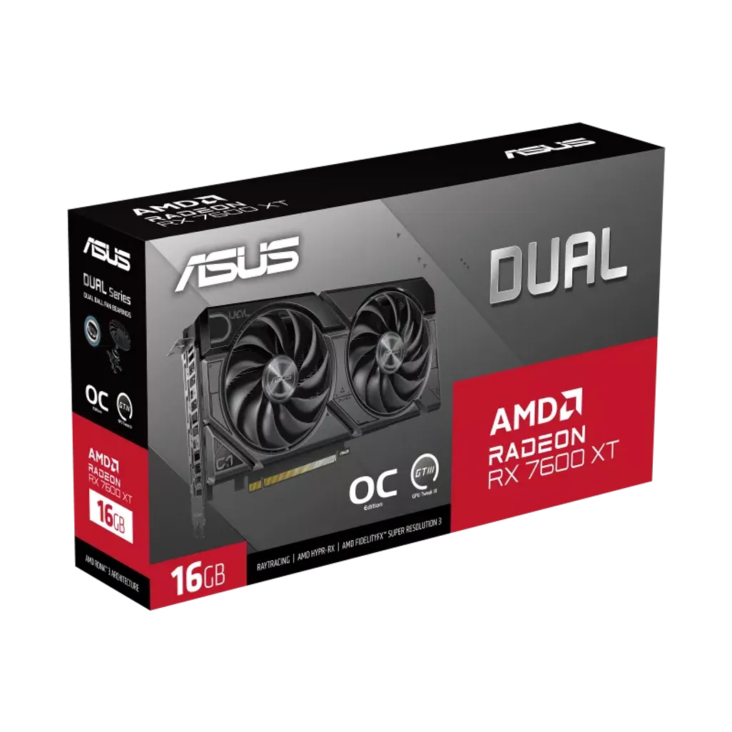 GUNMANSA ASUS Graphics Card/AMD/PCIe4/16GB GDDR6/OC mode:up to 2801MHz(Boost Clock)/Default mode:up to 2781MHz/1xHDMI/3xDP/600W