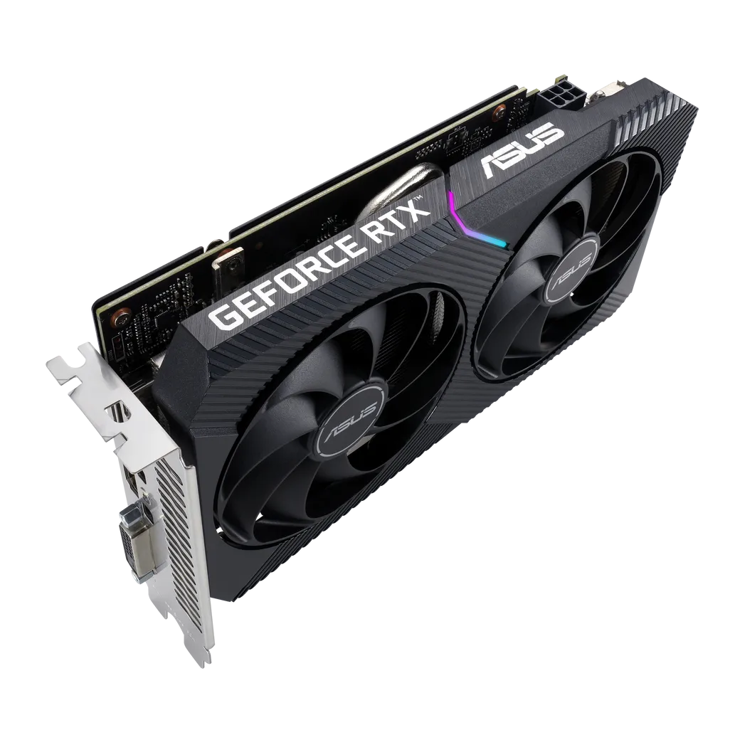 GUNMANSA ASUS Graphics Card/NVIDIA/PCIe4/8GB GDDR6/OC mode:1852 MHz/Default mode:1822 MHz/1xDVI/1xHDMI/1xDP/450W.